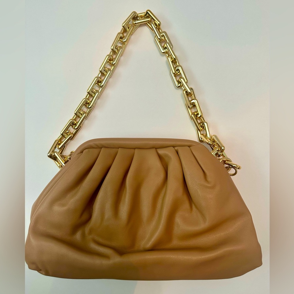 Vici Dolls Beige Gold Shoulder Bag / Clutch